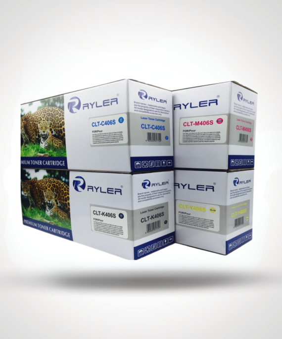 Ryler SAMSUNG CLT-C406 Cyan Compatible Toner Cartridges