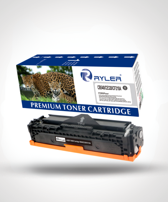 Ryler HP CB540A/CE320A/CF210A Black Compatible Toner Cartridges
