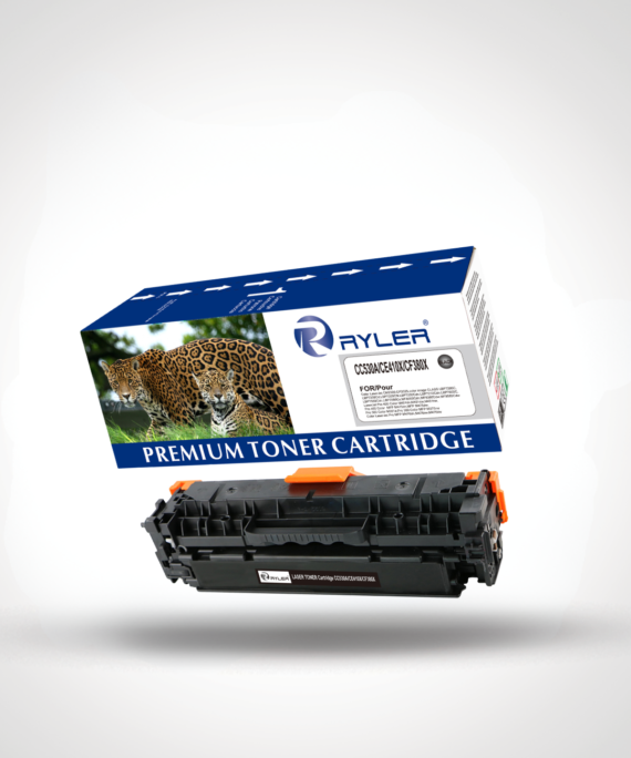 Ryler HP CC530A/CE410A/CF380A Black Compatible Toner Cartridges