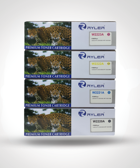 Ryler HP H-W2220A (222A) Compatible Toner Set (Black/Cyan/Yellow/Magenta)