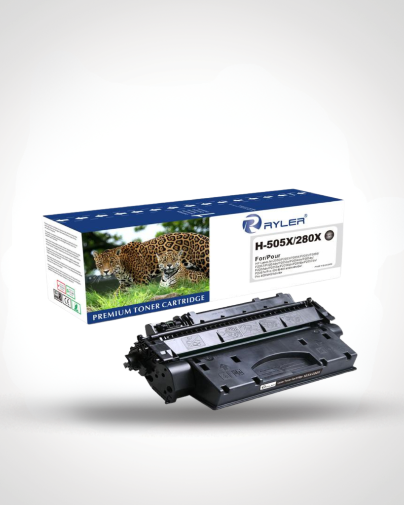 Ryler HP CE505X (05X) / CF280X (80X) Black Compatible Toner Cartridge