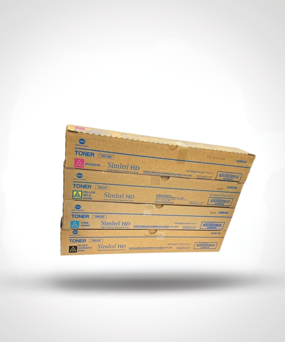 Konica Minolta TN512 Toner Cartridge Set (Black, Cyan, Magenta, Yellow)