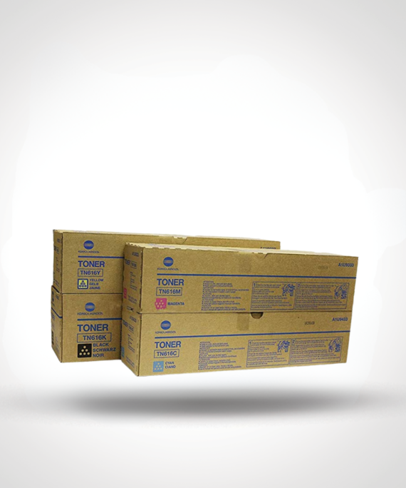 Konica Minolta TN616 Toner Cartridge Set (Black, Cyan, Magenta, Yellow)